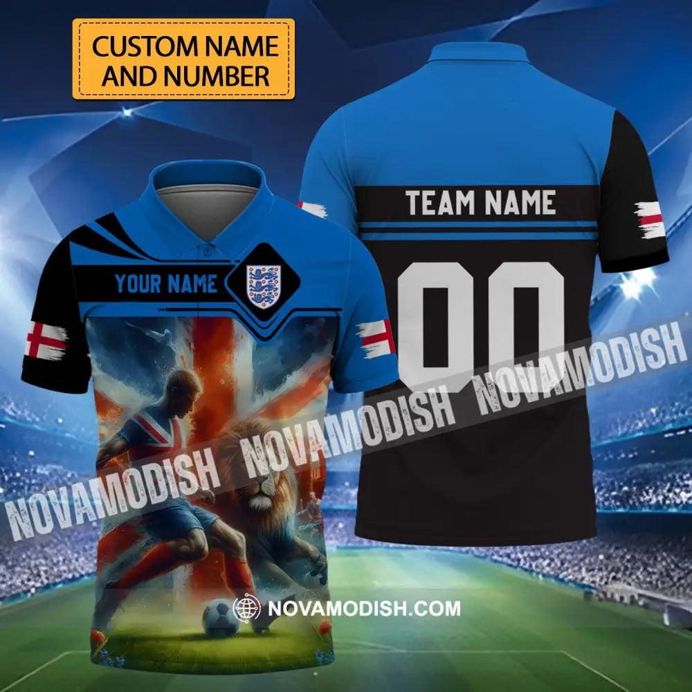 Unisex Shirt - Custom Name And Number Lion England National Team Euro Shirt 2024 T-shirt