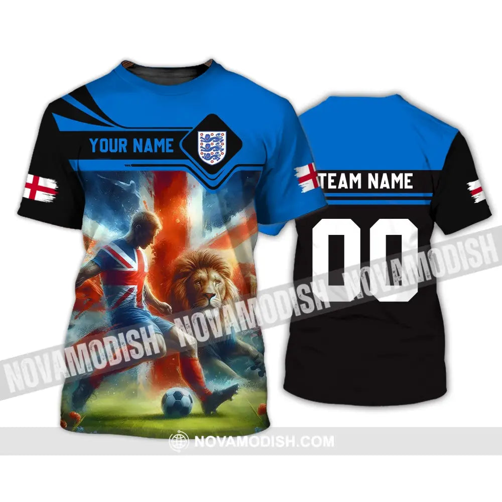 Unisex Shirt - Custom Name And Number Lion England National Team Euro Shirt 2024 T-Shirt / S T-shirt