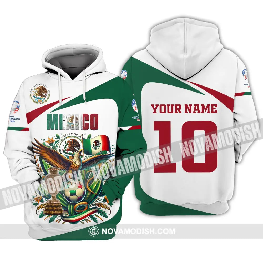 Unisex Shirt Custom Name And Number Mexico Football Polo Long Sleeve Hoodie / S T-Shirt