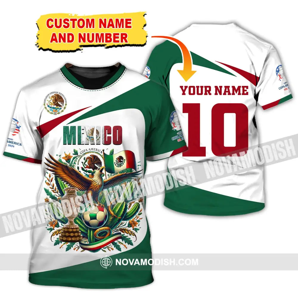 Unisex Shirt Custom Name And Number Mexico Football Polo Long Sleeve T-Shirt