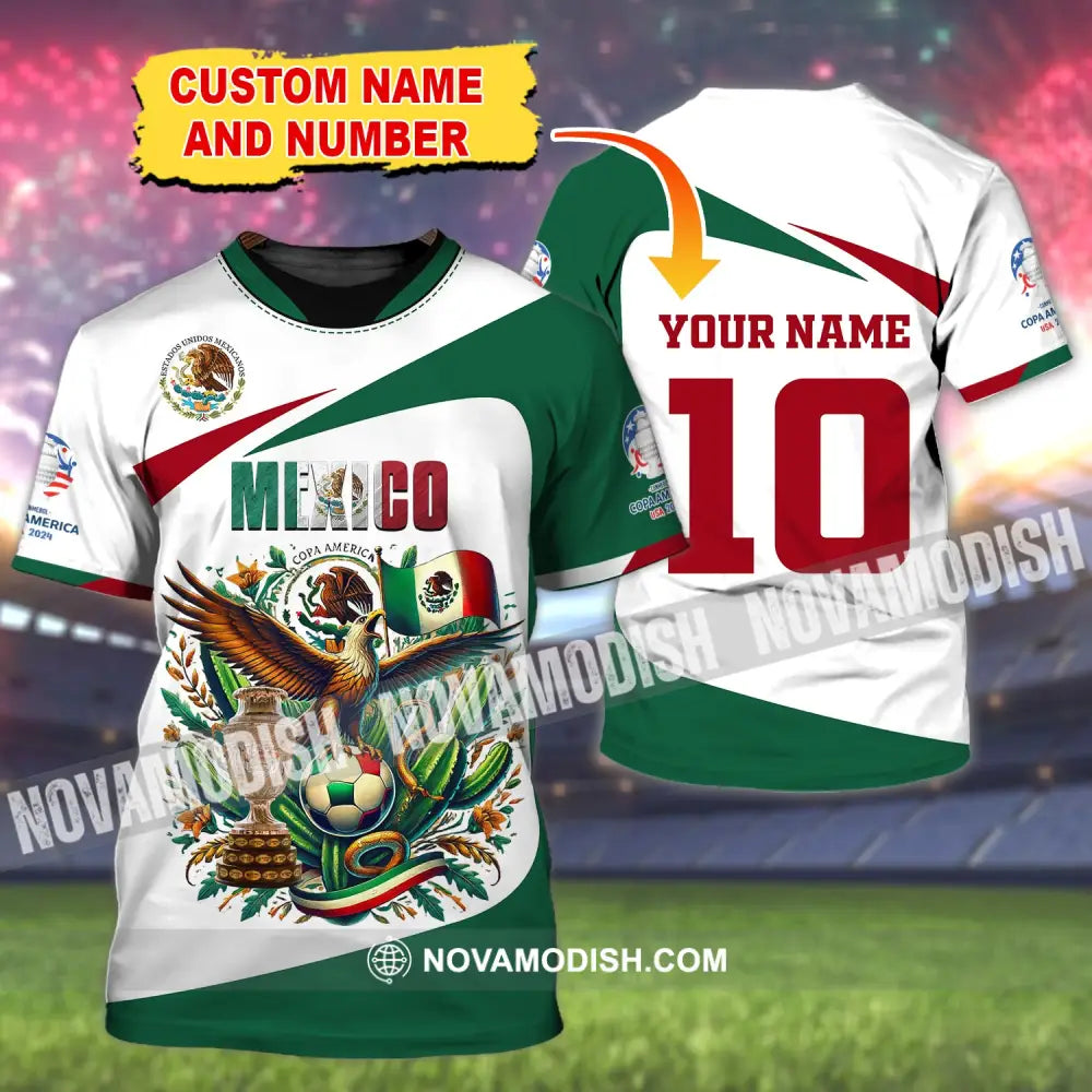 Unisex Shirt Custom Name And Number Mexico Football Polo Long Sleeve T-Shirt