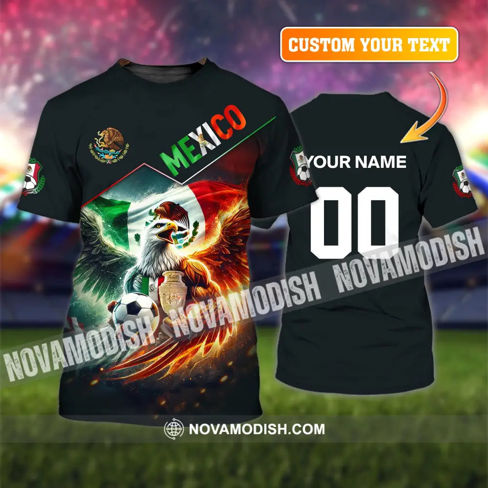 Unisex Shirt Custom Name And Number Mexico Football T-Shirt Euro 2024 Polo Long Sleeve