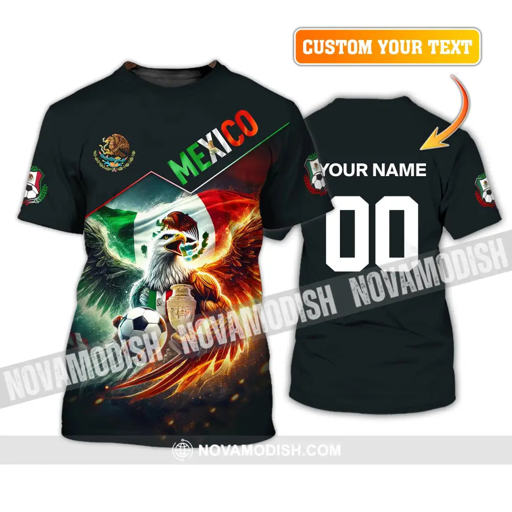 Unisex Shirt Custom Name And Number Mexico Football T-Shirt Euro 2024 Polo Long Sleeve