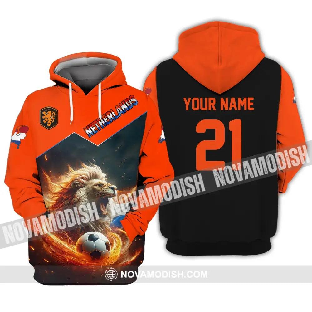 Unisex Shirt - Custom Name And Number National Team Netherlands Hoodie / S T-Shirt