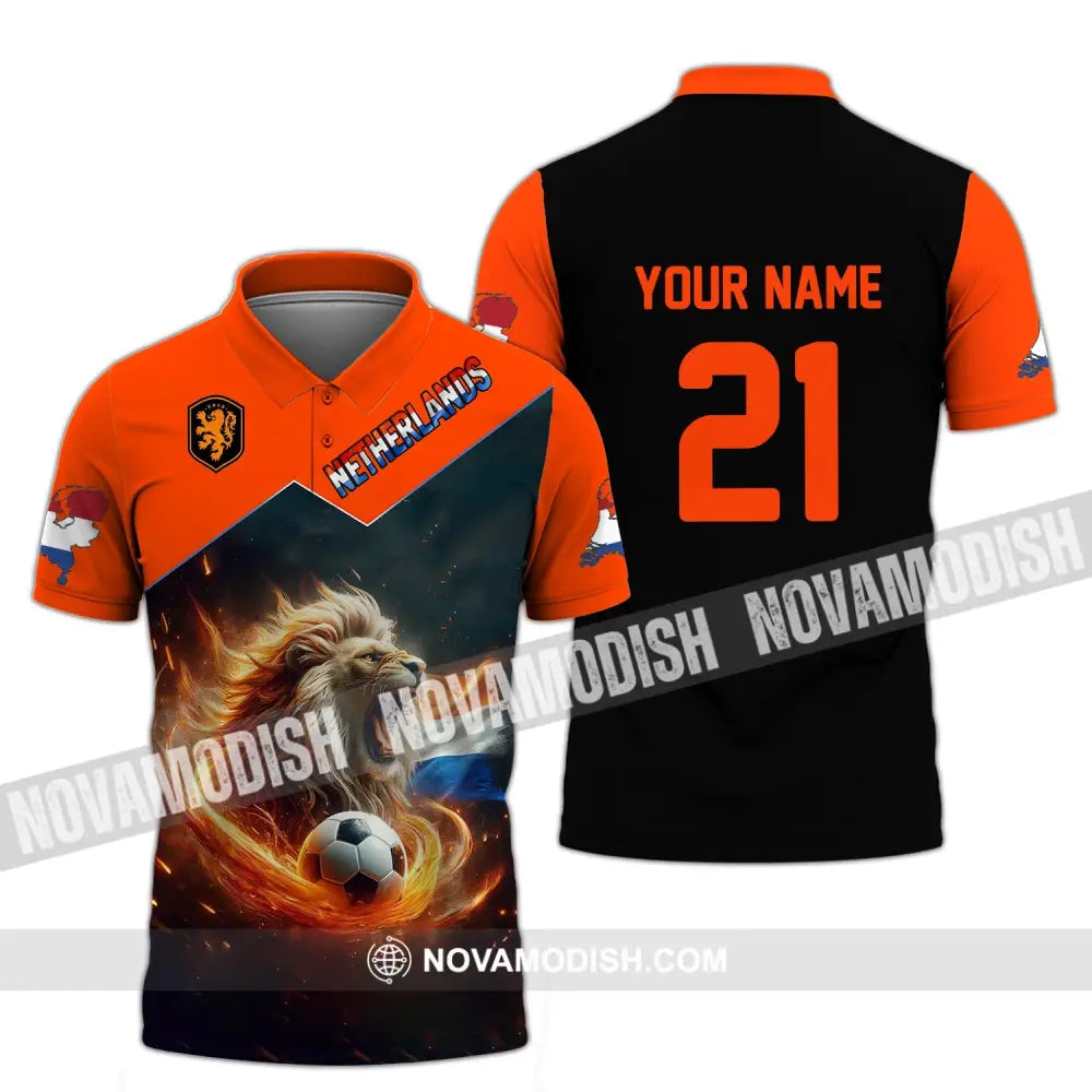 Unisex Shirt - Custom Name And Number National Team Netherlands Polo / S T-Shirt