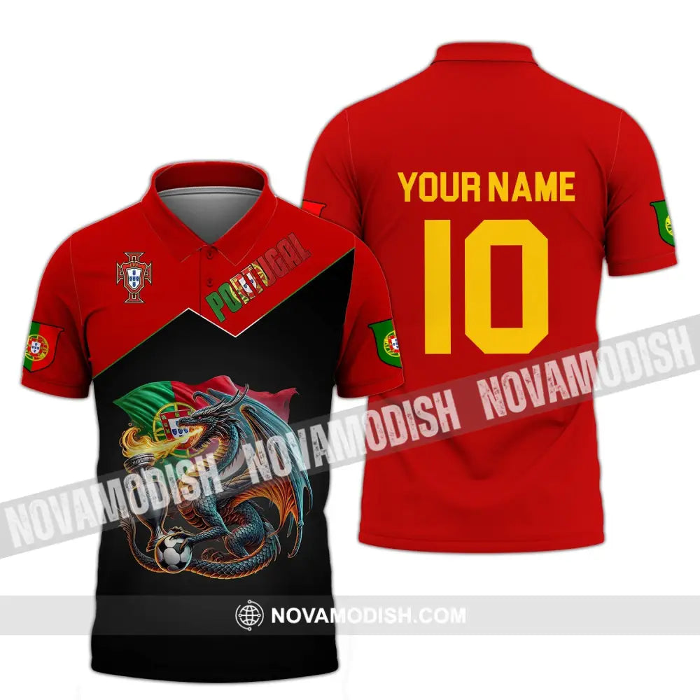 Unisex Shirt - Custom Name And Number National Team Sport Portugal Polo / S T-Shirt