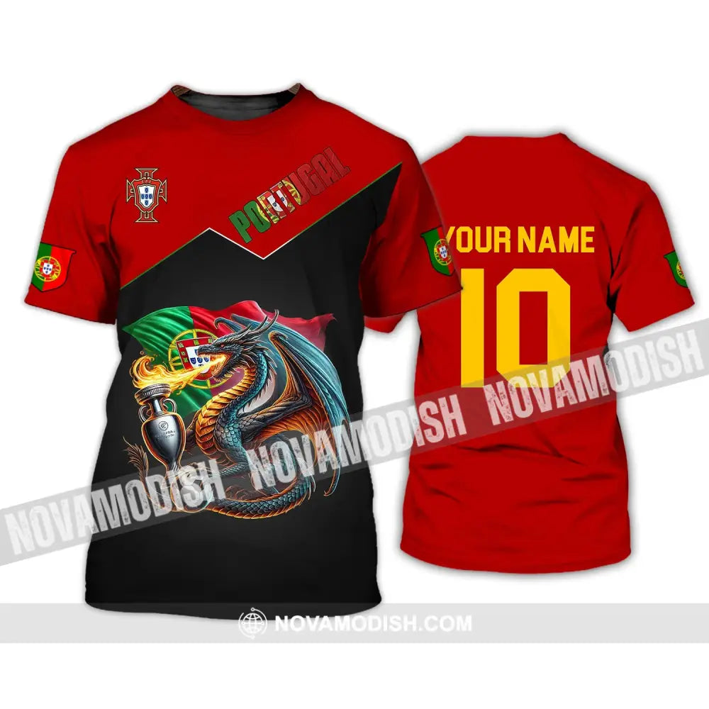 Unisex Shirt - Custom Name And Number National Team Sport Portugal T-Shirt / S T-Shirt