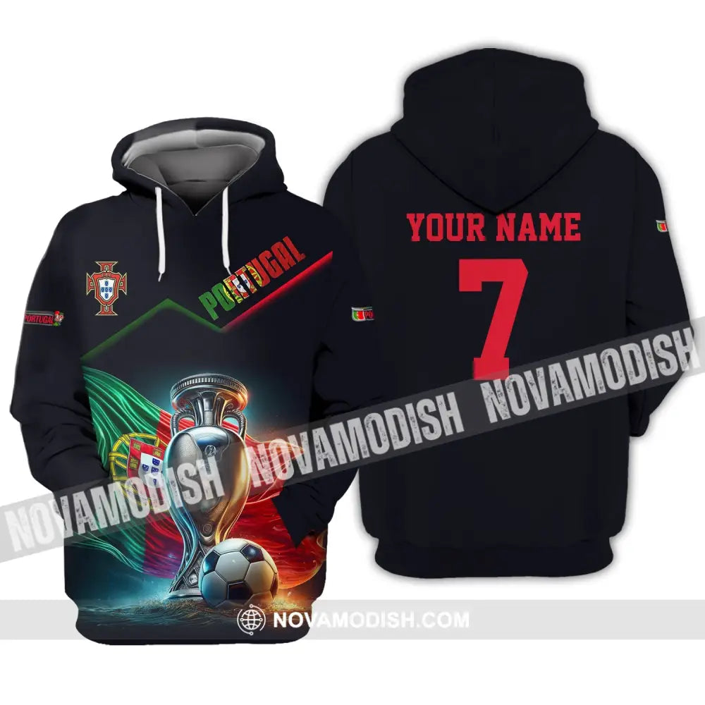 Unisex Shirt - Custom Name And Number Portugal Euro 2024 Team Hoodie / S T-Shirt