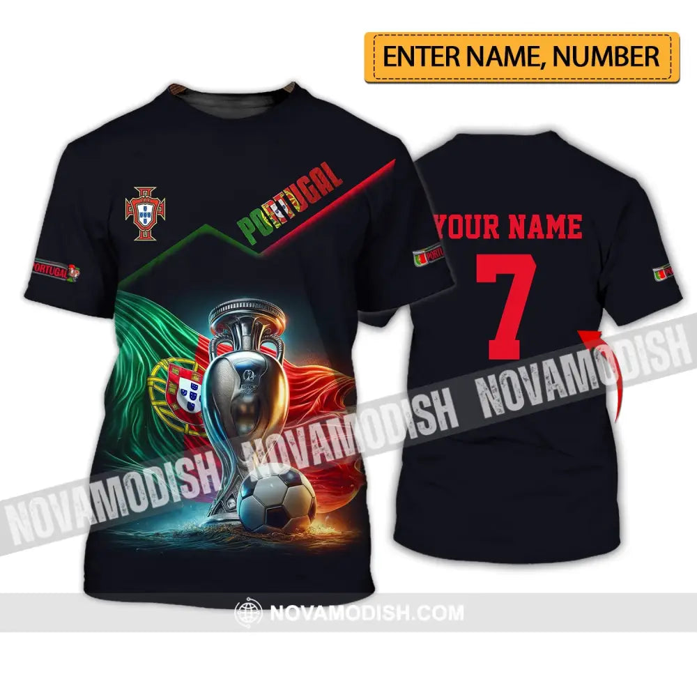 Unisex Shirt - Custom Name And Number Portugal Euro 2024 Team T-Shirt