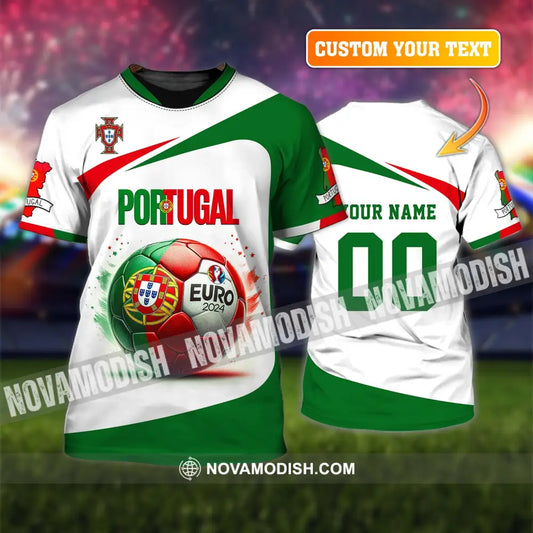 Unisex Shirt Custom Name And Number Portugal Football Euro 2024 Polo Long Sleeve T-Shirt