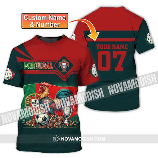 Unisex Shirt Custom Name And Number Portugal Football Polo Euro 2024 Hoodie Long Sleeve T-Shirt