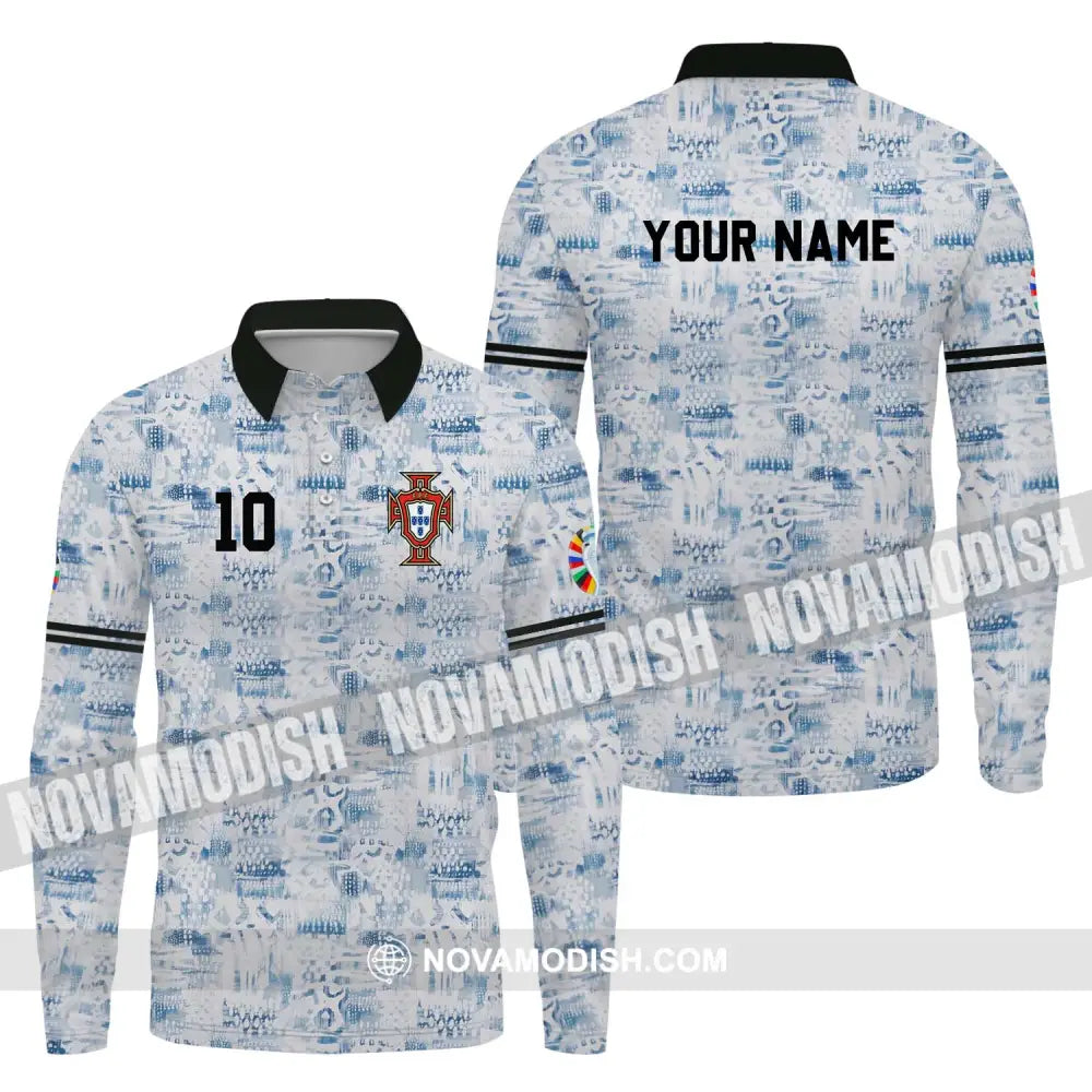 Unisex Shirt - Custom Name And Number Portugal National Team Shirt Long Sleeve Polo / S T-shirt