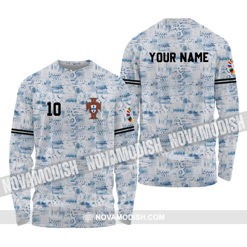 Unisex Shirt - Custom Name And Number Portugal National Team Shirt Long Sleeve Shirt / S T-shirt