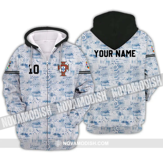 Unisex Shirt - Custom Name And Number Portugal National Team Shirt Zipper Hoodie / S T-shirt