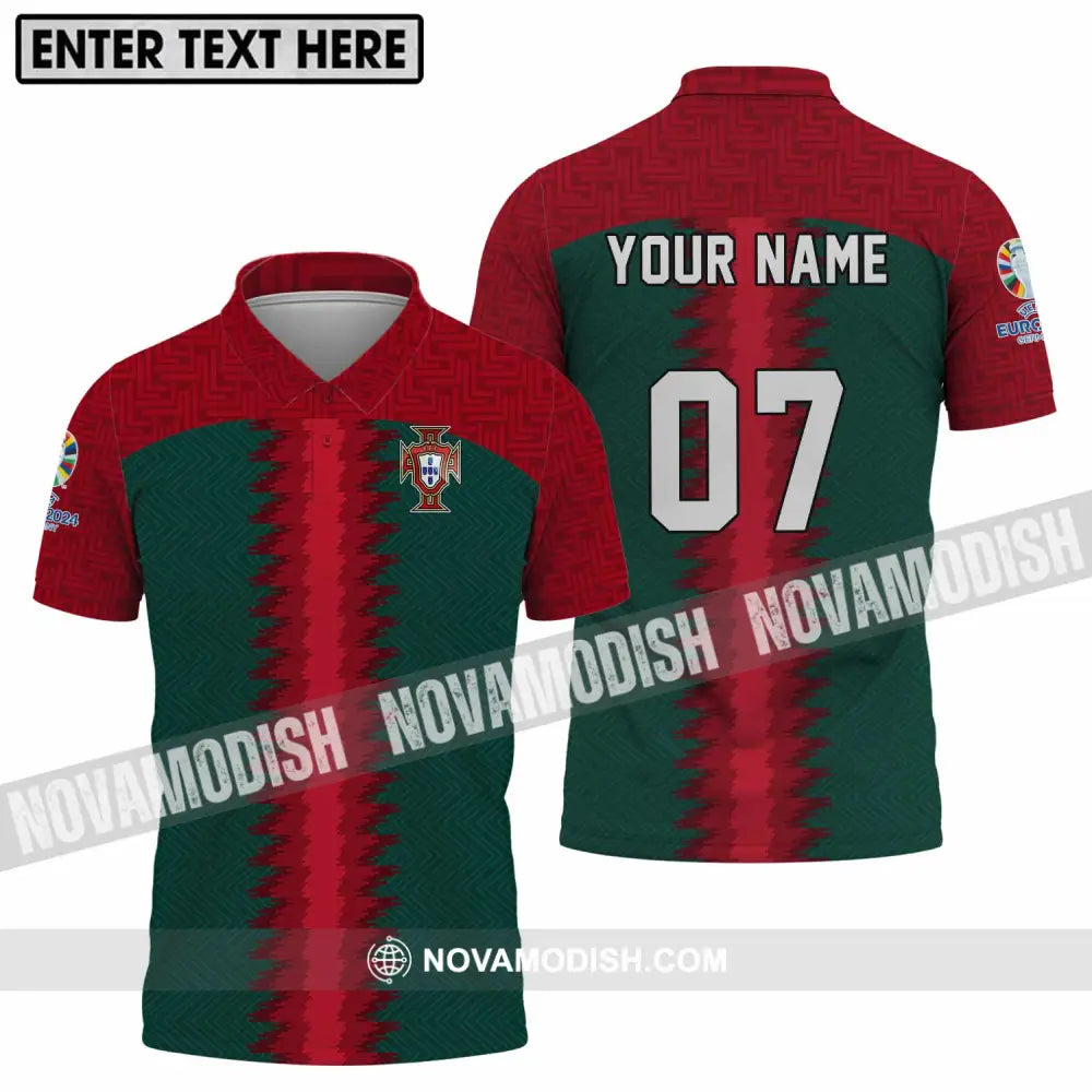 Unisex Shirt - Custom Name And Number Portugal Team Shirt Polo Shirt / S T-shirt