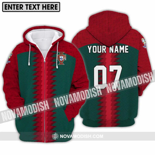 Unisex Shirt - Custom Name And Number Portugal Team Shirt Zipper Hoodie / S T-shirt