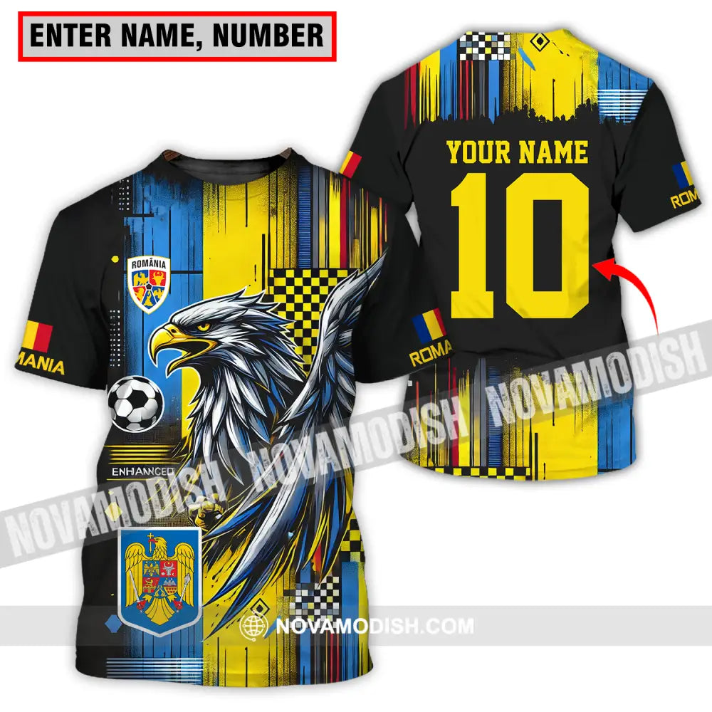 Unisex Shirt - Custom Name And Number Romania Shirt Enhance T-shirt