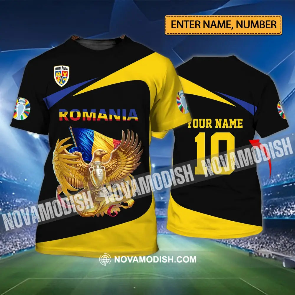 Unisex Shirt - Custom Name And Number Romania National Team Euro 2024 T-Shirt