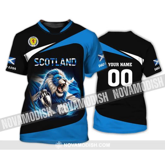 Unisex Shirt Custom Name And Number Scotland Football Euro 2024 Polo Long Sleeve T-Shirt / S
