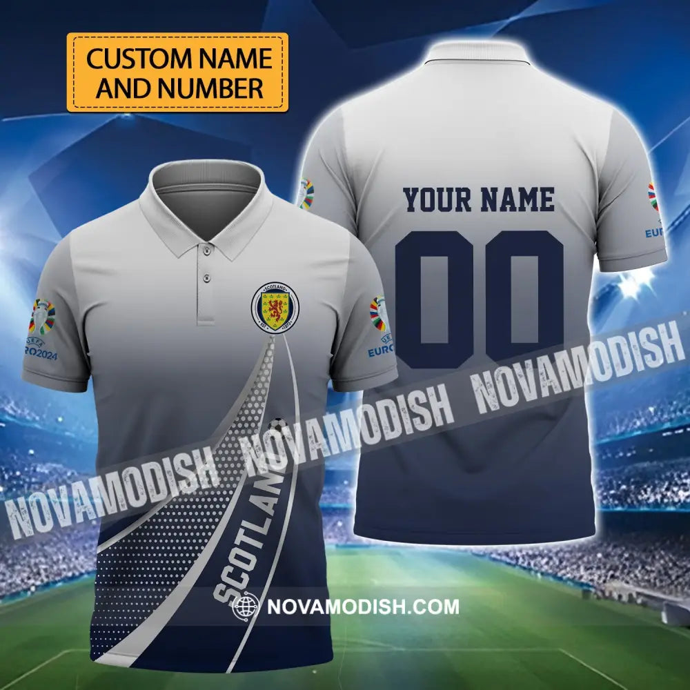 Unisex Shirt - Custom Name And Number Scotland National Team Euro Shirt 2024 T-shirt