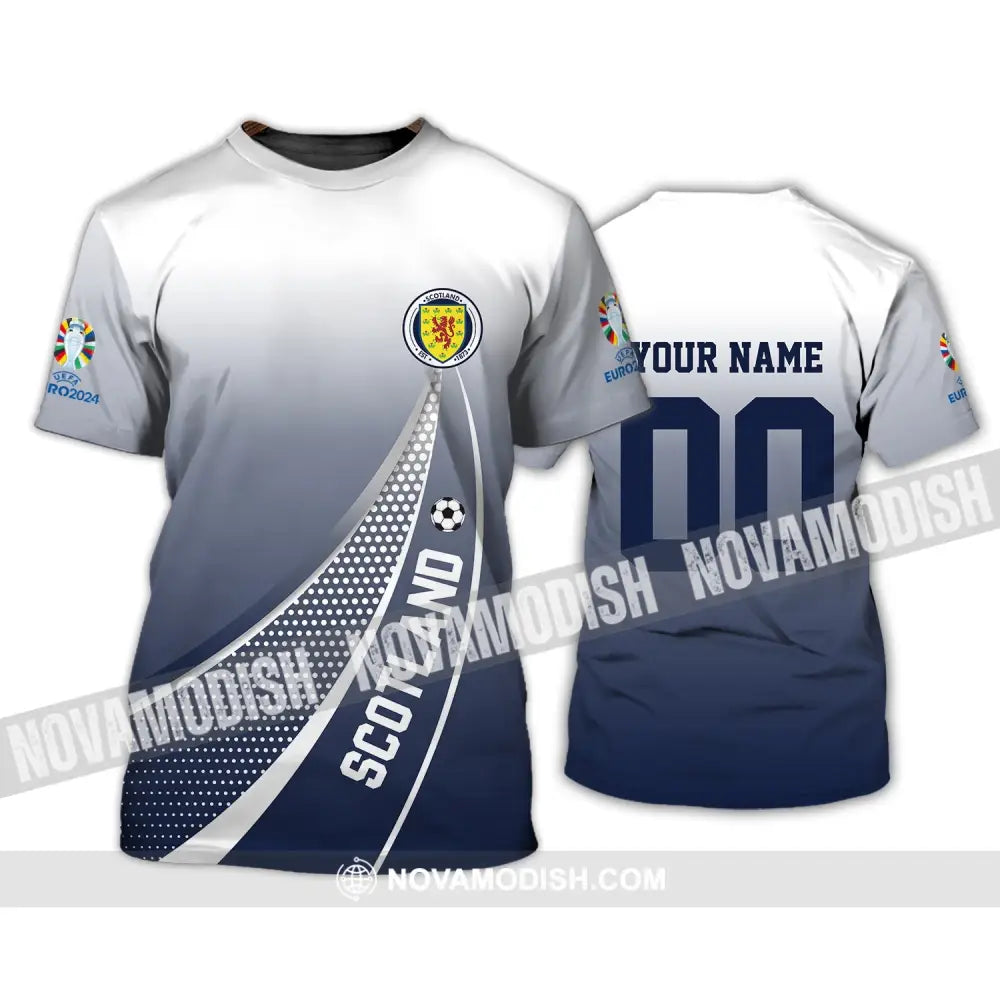 Unisex Shirt - Custom Name And Number Scotland National Team Euro Shirt 2024 T-Shirt / S T-shirt