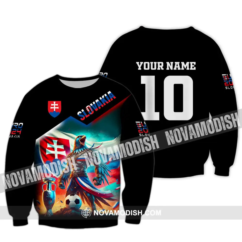 Unisex Shirt Custom Name And Number Slovakia Football Polo Long Sleeve / S T-Shirt