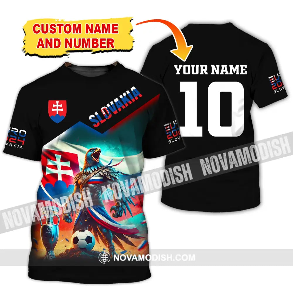 Unisex Shirt Custom Name And Number Slovakia Football Polo Long Sleeve T-Shirt