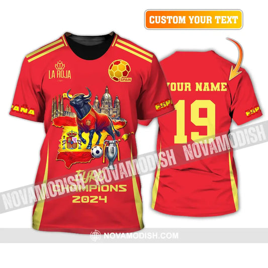 Unisex Shirt Custom Name And Number Spain Football Euro 2024 La Roja 1989 Polo Long Sleeve T-Shirt