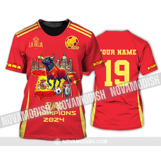 Unisex Shirt Custom Name And Number Spain Football Euro 2024 La Roja 1989 Polo Long Sleeve T-Shirt