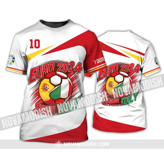 Unisex Shirt - Custom Name And Number Spain Italy Euro 2024 Shirt T-Shirt / S T-shirt