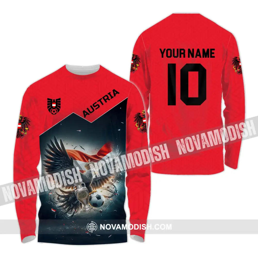 Unisex Shirt - Custom Name And Number Sport Australia National Team Long Sleeve / S T-Shirt