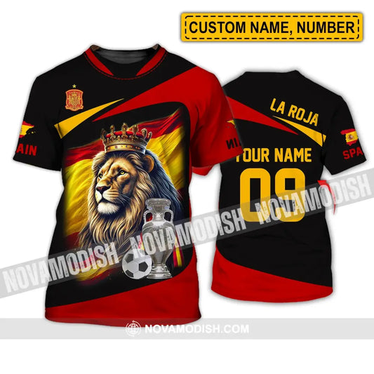 Unisex Shirt - Custom Name And Number Sport Spain La Roja T-Shirt