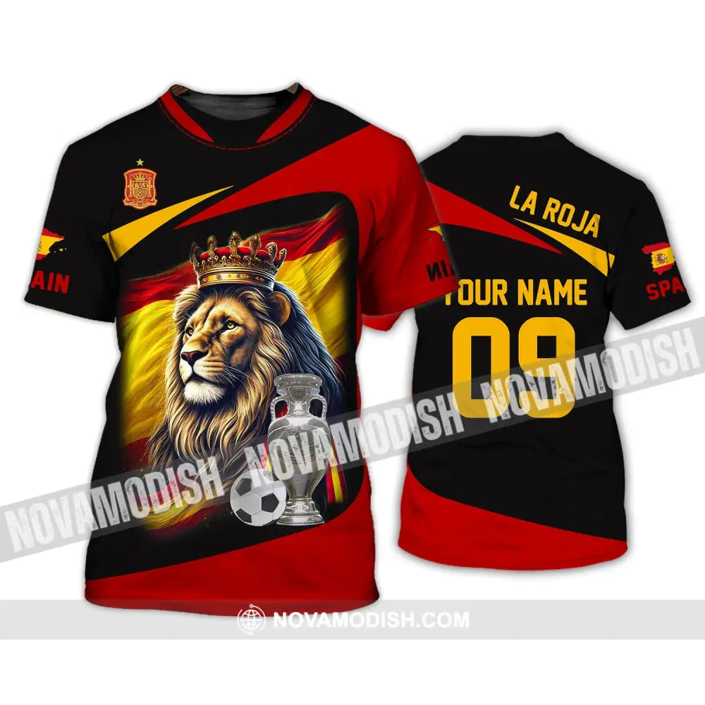 Unisex Shirt - Custom Name And Number Sport Spain La Roja T-Shirt / S T-Shirt