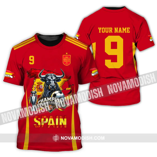 Unisex Shirt - Custom Name And Number Sport Shirt Spain The Champion T-Shirt / S T-shirt