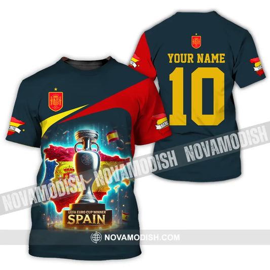 Unisex Shirt - Custom Name And Number Sport Shirt Winner Cup Of Spain T-Shirt / S T-shirt
