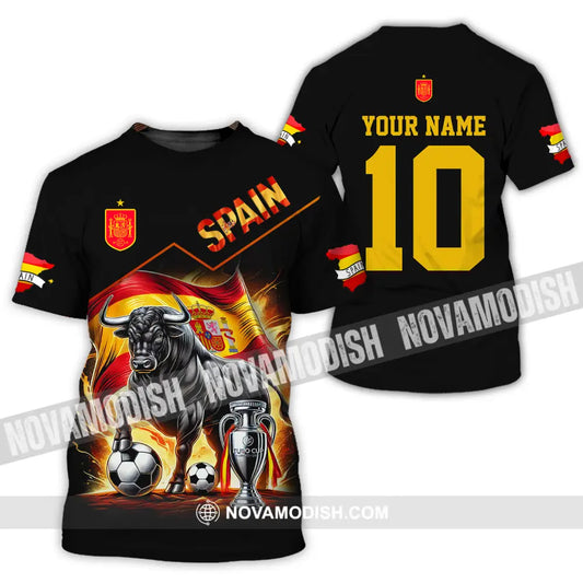 Unisex Shirt - Custom Name And Number Sport Shirt Winner Spain Bull T-Shirt / S T-shirt
