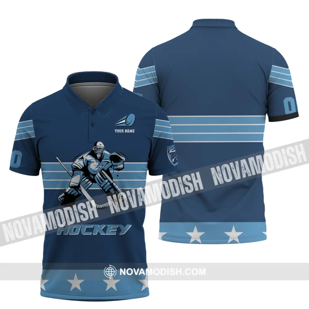 Unisex Shirt Custom Name And Number T-Shirt Hockey Polo Gift For Player / S