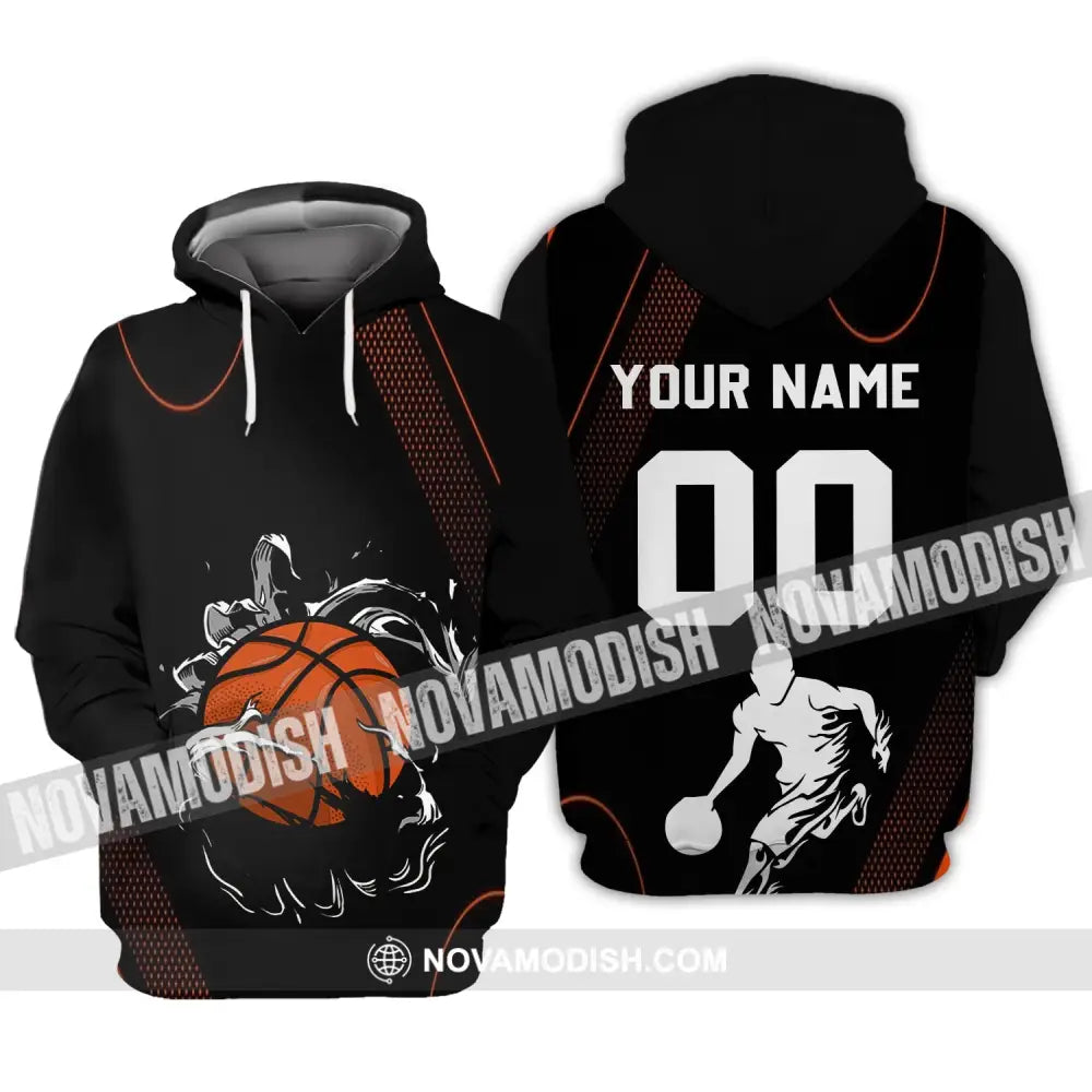 Unisex Shirt - Custom Name And Number T-Shirt Personalized Basketball Clothing Hoodie / S T-Shirt