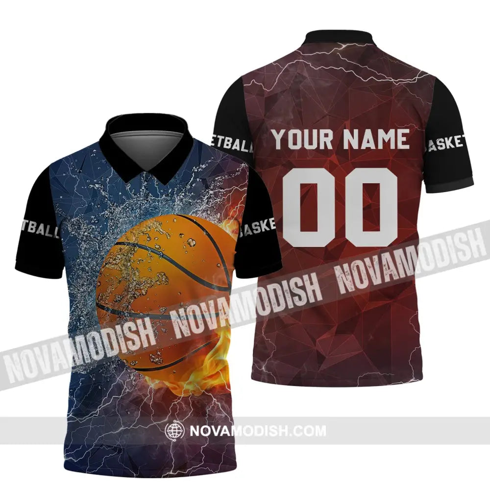 Unisex Shirt - Custom Name And Number T-Shirt Personalized Basketball Sportwear Polo / S T-Shirt