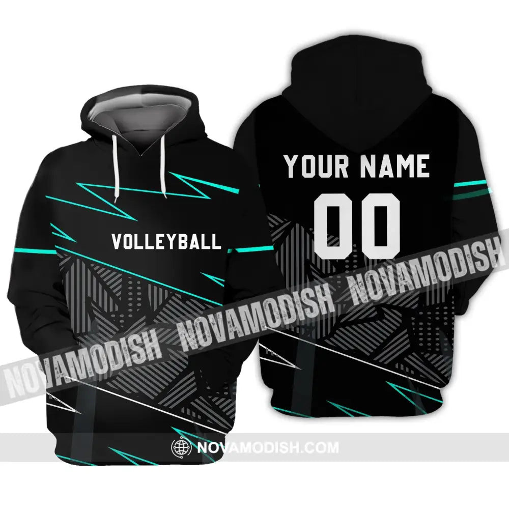 Unisex Shirt - Custom Name and Number T-Shirt - Personalized Volleyball Shirt - Volleyball Clothing Hoodie / S T-shirt