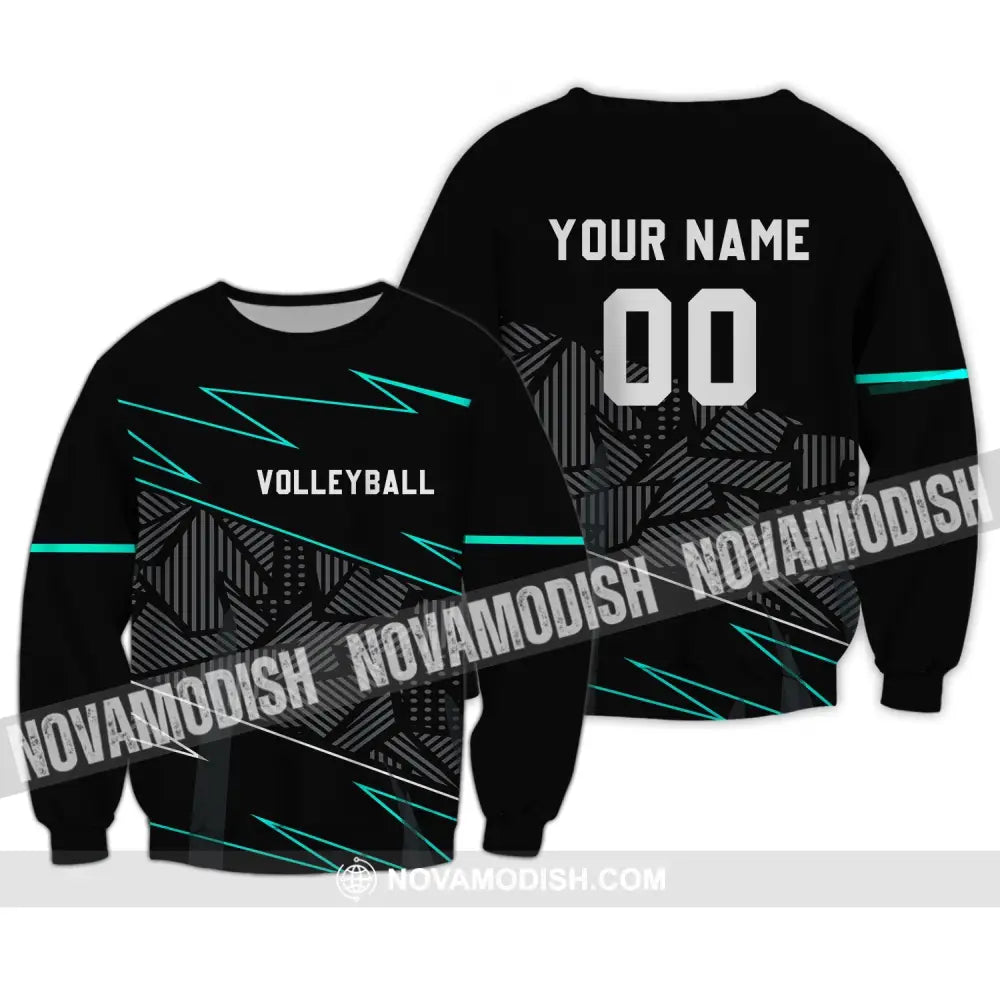 Unisex Shirt - Custom Name and Number T-Shirt - Personalized Volleyball Shirt - Volleyball Clothing Long Sleeve / S