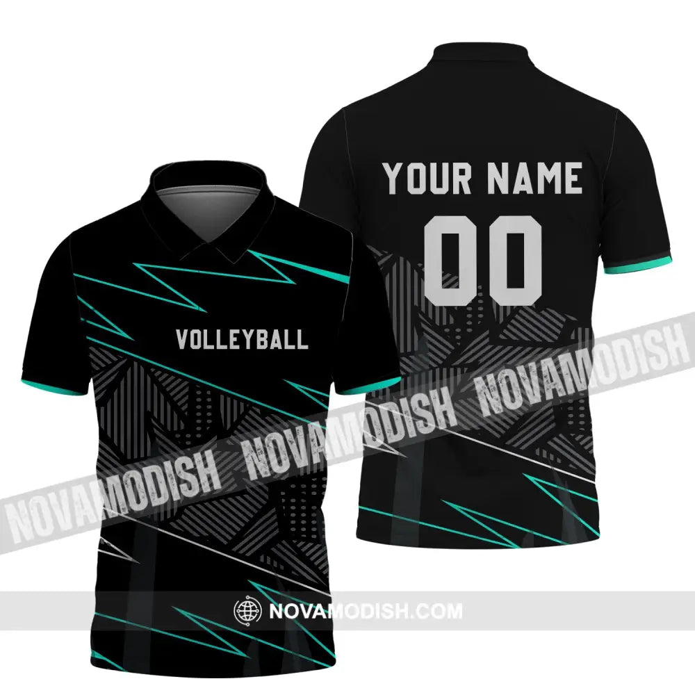 Unisex Shirt - Custom Name and Number T-Shirt - Personalized Volleyball Shirt - Volleyball Clothing Polo Shirt / S