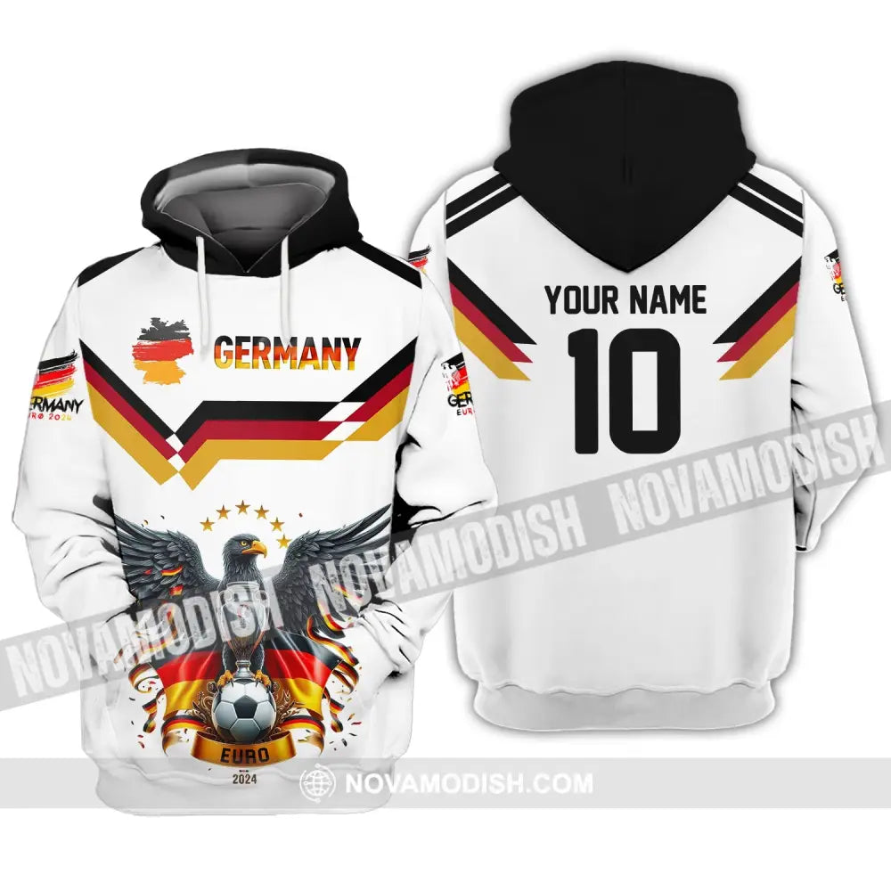 Unisex Shirt - Custom Name And Number Team Germany Euro 2024 Hoodie / S T-Shirt