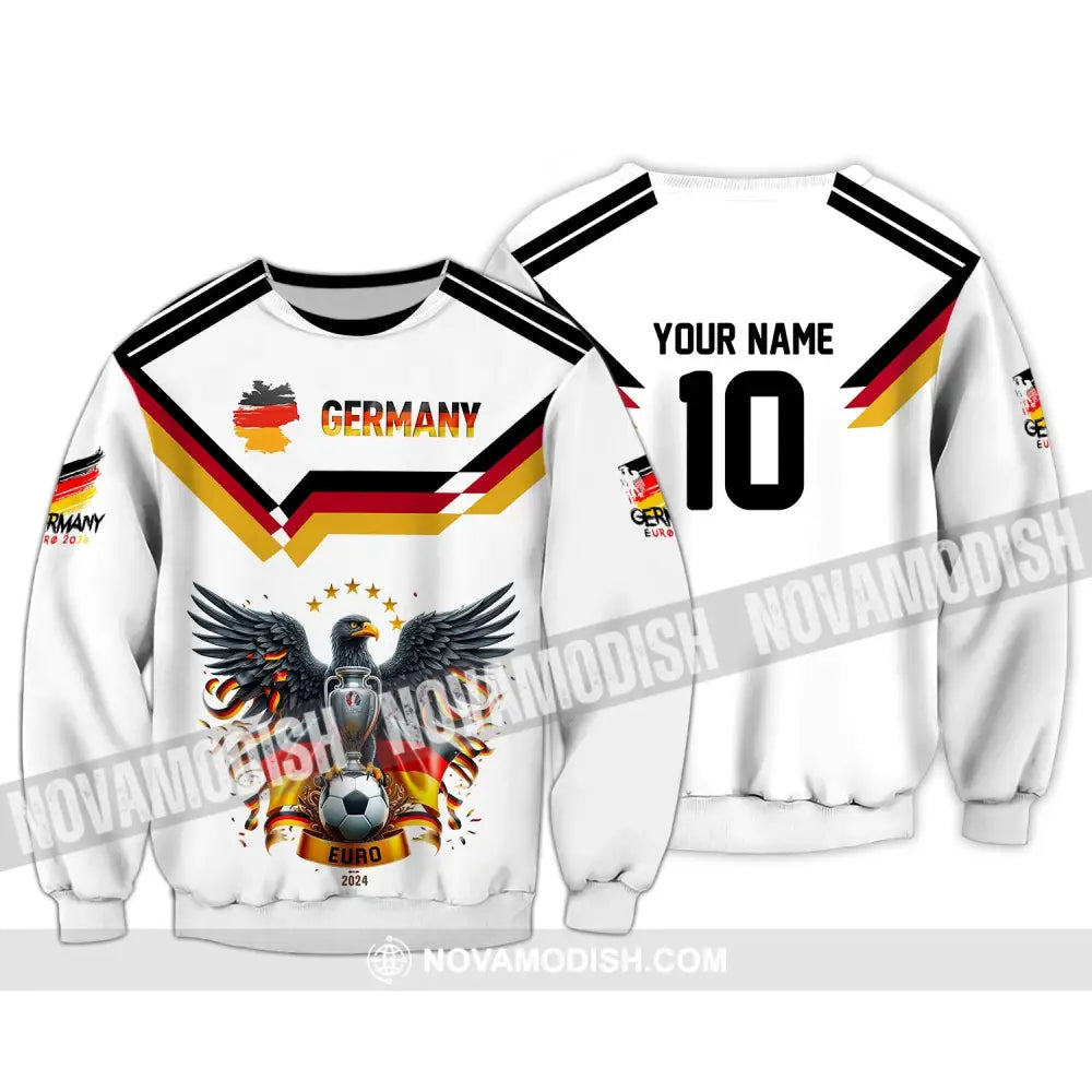 Unisex Shirt - Custom Name And Number Team Germany Euro 2024 Long Sleeve / S T-Shirt