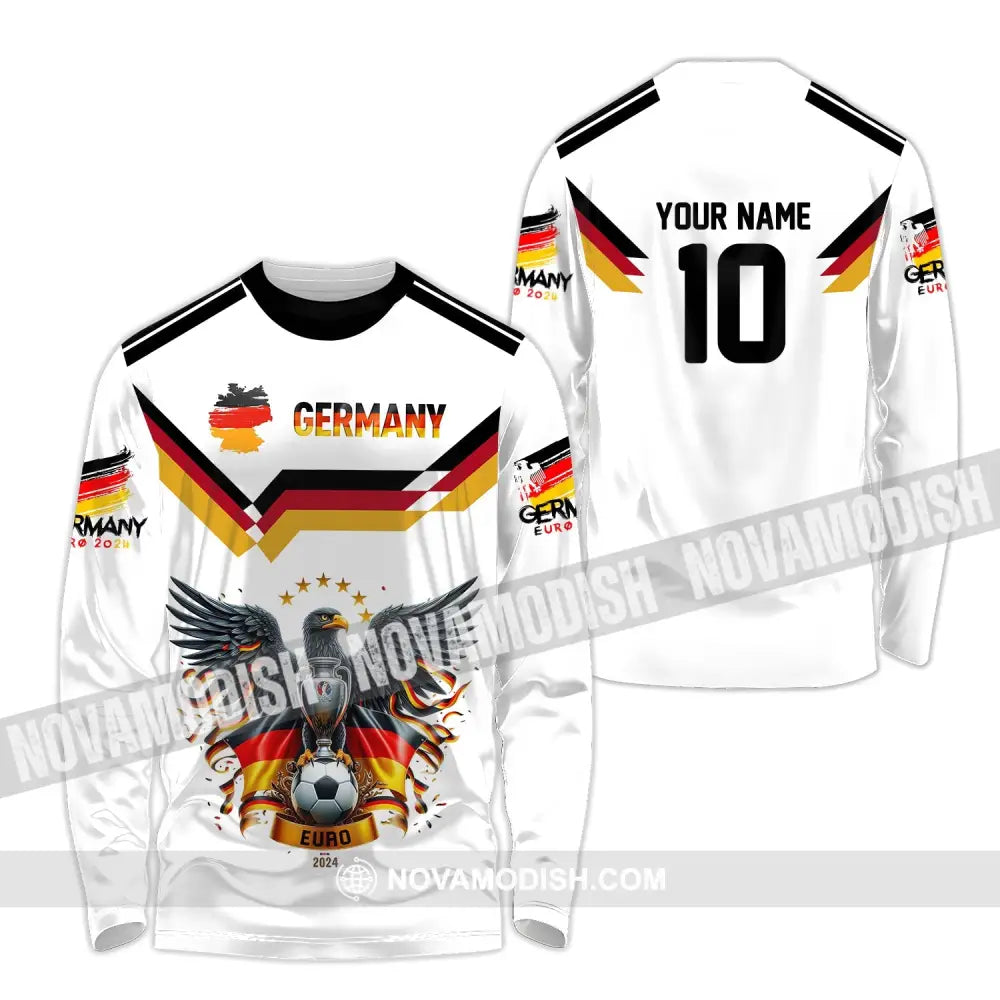 Unisex Shirt - Custom Name And Number Team Germany Euro 2024 Long Sleeve / S T-Shirt