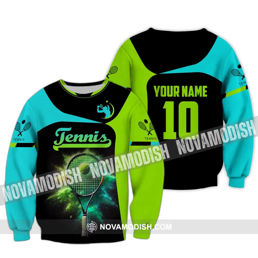 Unisex Shirt Custom Name And Number Tennis Polo Long Sleeve Club Uniform Lover Gift / S T-Shirt