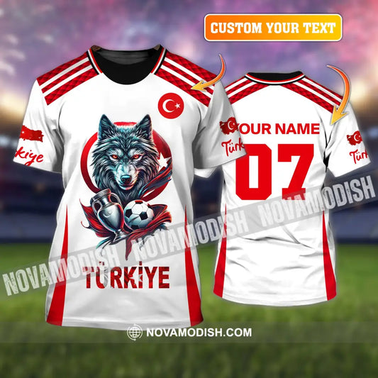 Unisex Shirt Custom Name And Number Turkiye Football Turkey Euro 2024 Türkiye Polo Long Sleeve