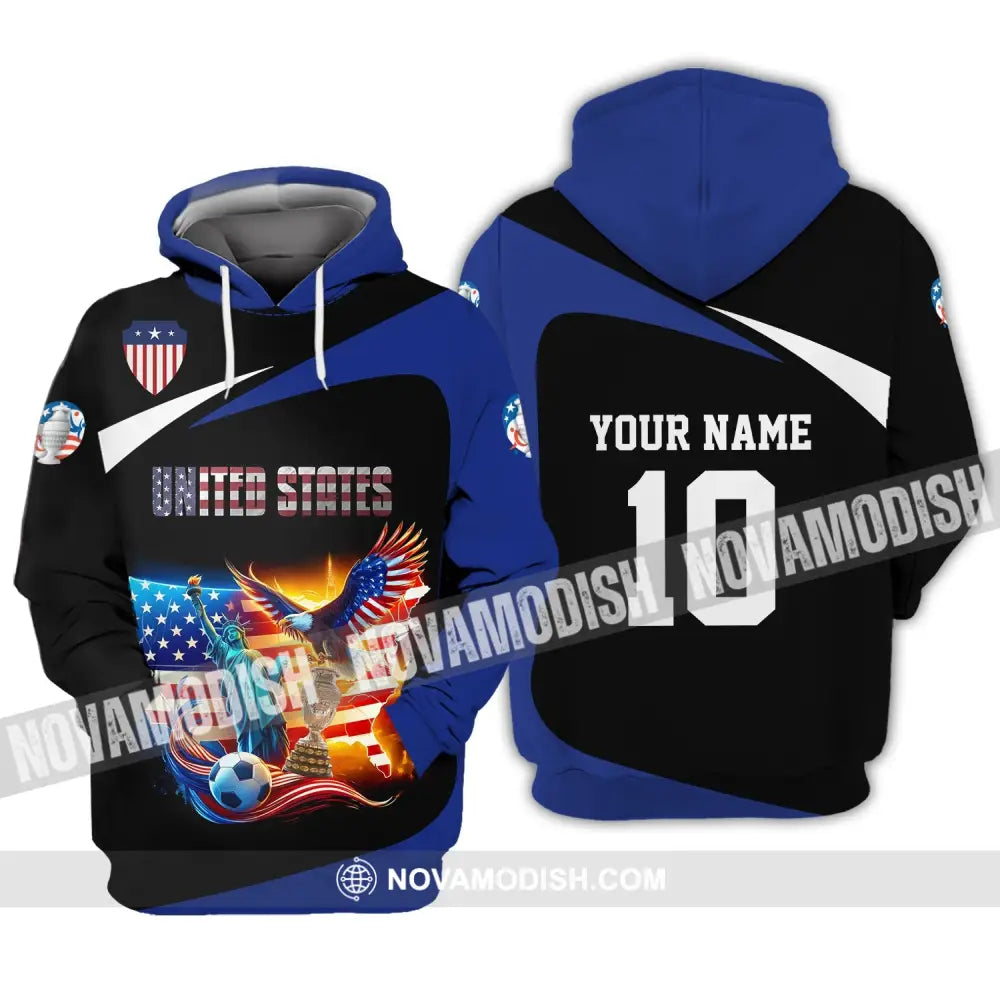 Unisex Shirt - Custom Name And Number United States National Team Hoodie / S T-Shirt