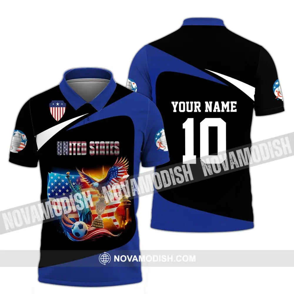 Unisex Shirt - Custom Name And Number United States National Team Polo / S T-Shirt