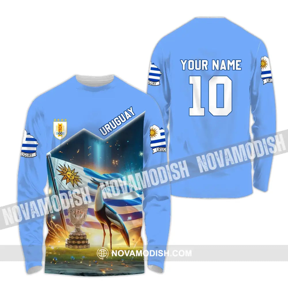 Unisex Shirt - Custom Name And Number Uruguay National Team Lover Long Sleeve / S T-Shirt